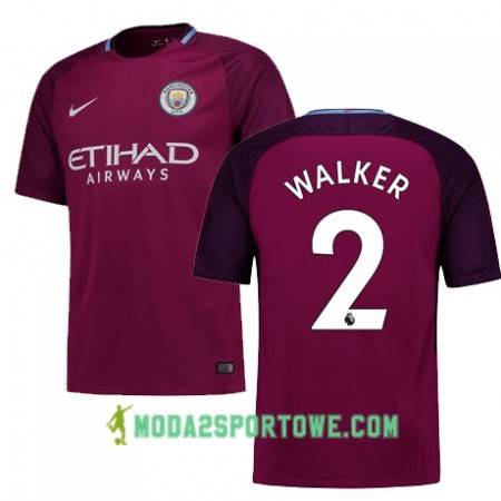 Koszulka Manchester City KYLE WALKER 2 Wyjazdowe Stroje Piłkarskie 2017/18 Krótki Rękaw
