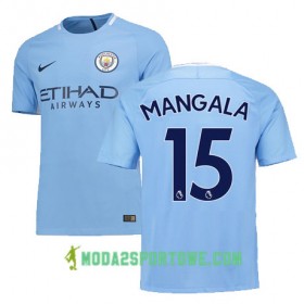 Koszulka Manchester City MANGALA 15 Domowe Stroje Piłkarskie 2017/18 Krótki Rękaw