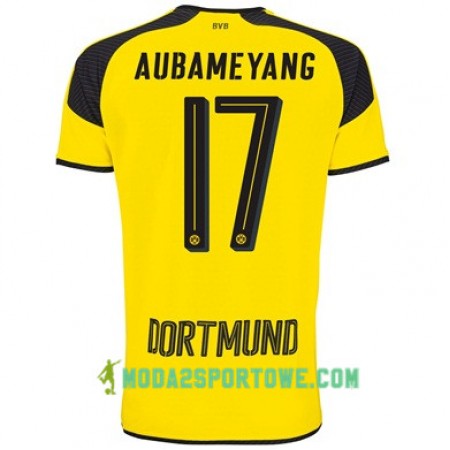 Koszulka Borussia Dortmund AUBAMEYANG 17 Trzeci Stroje Piłkarskie 2017/18 Krótki Rękaw