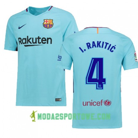 Koszulka FC Barcelona I RAKITIC 4 Wyjazdowe Stroje Piłkarskie 2017/18 Krótki Rękaw