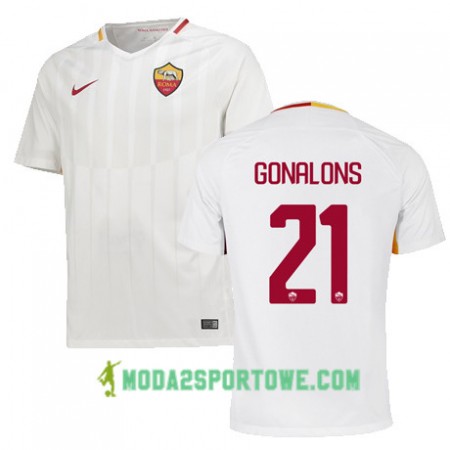 Koszulka AS Roma GONALONS 21 Wyjazdowe Stroje Piłkarskie 2017/18 Krótki Rękaw