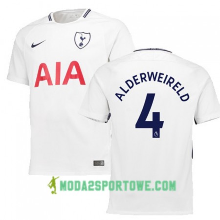 Koszulka Tottenham Hotspur ALDERWEIRELD 4 Domowe Stroje Piłkarskie 2017/18 Krótki Rękaw