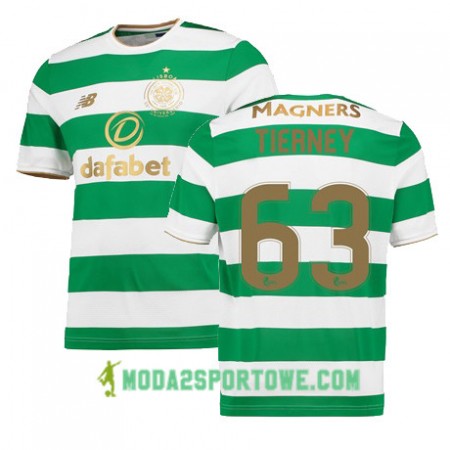 Koszulka Celtic FC KIERAN TIERNEY Domowe Stroje Piłkarskie 2017/18 Krótki Rękaw
