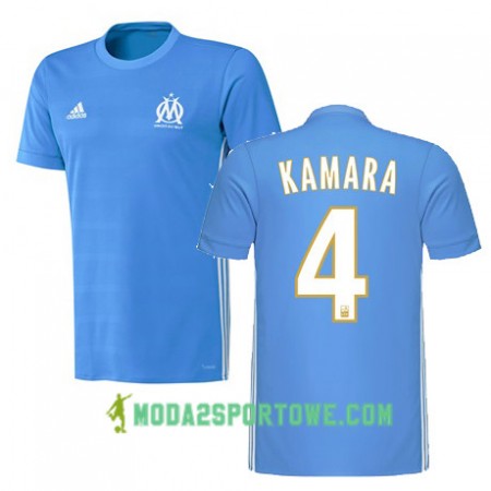Koszulka Olympique Marsylia KAMARA 4 Wyjazdowe Stroje Piłkarskie 2017/18 Krótki Rękaw