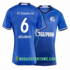 Koszulka FC Schalke 04 KOLASINAC 6 Domowe Stroje Piłkarskie 2017/18 Krótki Rękaw