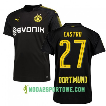 Koszulka Borussia Dortmund CASTRO 27 Wyjazdowe Stroje Piłkarskie 2017/18 Krótki Rękaw
