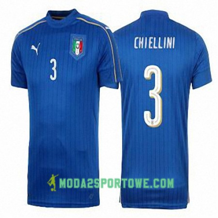 Koszulka Włochy GIORGIO CHIELLINI Domowe Stroje Piłkarskie Euro 2016