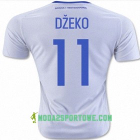 Koszulka Bośnia i Hercegowina DZEKO Wyjazdowe Stroje Piłkarskie 2016/17 Krótki Rękaw