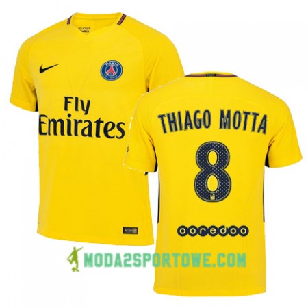 Koszulka Paris SG THIAGO MOTTA 8 Wyjazdowe Stroje Piłkarskie 2017/18 Krótki Rękaw