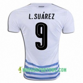 Koszulka Urugwaj LUIS SUAREZ Wyjazdowe Stroje Piłkarskie 2016/17 Krótki Rękaw