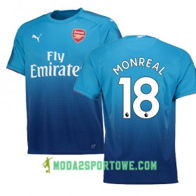 Koszulka Arsenal MONREAL 18 Wyjazdowe Stroje Piłkarskie 2017/18 Krótki Rękaw