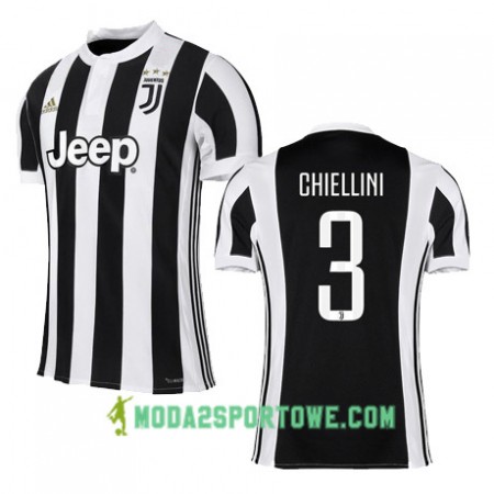 Koszulka Juventus CHIELLINI 3 Domowe Stroje Piłkarskie 2017/18 Krótki Rękaw