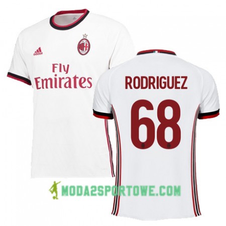 Koszulka AC Milan RODRIGUEZ 68 Wyjazdowe Stroje Piłkarskie 2017/18 Krótki Rękaw