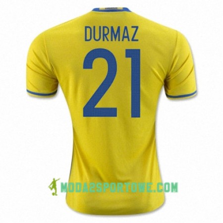 Koszulka Szwecja JIMMY DURMAZ Domowe Stroje Piłkarskie Euro 2016