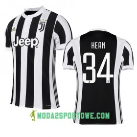 Koszulka Juventus KEAN 34 Domowe Stroje Piłkarskie 2017/18 Krótki Rękaw