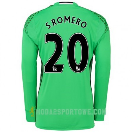 Koszulka Manchester United S ROMERO 20 Wyjazdowe Stroje Piłkarskie 2017/18 Długi Rękaw