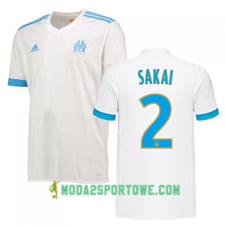 Koszulka Olympique Marsylia HIROKI SAKAI 2 Domowe Stroje Piłkarskie 2017/18 Krótki Rękaw