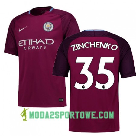 Koszulka Manchester City ZINCHENKO 35 Wyjazdowe Stroje Piłkarskie 2017/18 Krótki Rękaw