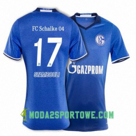 Koszulka FC Schalke 04 STAMBOULI 17 Domowe Stroje Piłkarskie 2017/18 Krótki Rękaw