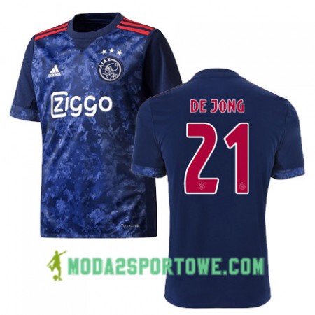 Koszulka Ajax Amsterdam FRENKIE DE JONG 21 Wyjazdowe Stroje Piłkarskie 2017/18 Krótki Rękaw