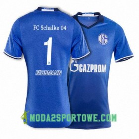 Koszulka FC Schalke 04 FAHRMANN 1 Domowe Stroje Piłkarskie 2017/18 Krótki Rękaw