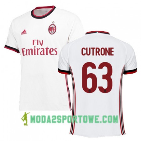 Koszulka AC Milan CUTRONE 63 Wyjazdowe Stroje Piłkarskie 2017/18 Krótki Rękaw