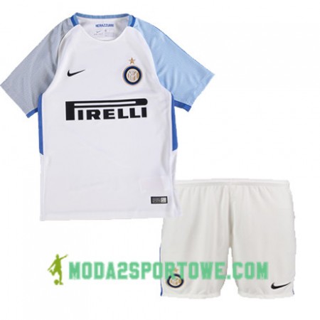Koszulka Inter Mediolan Dziecięcy Wyjazdowe Stroje Piłkarskie 2017/18 Krótki Rękaw