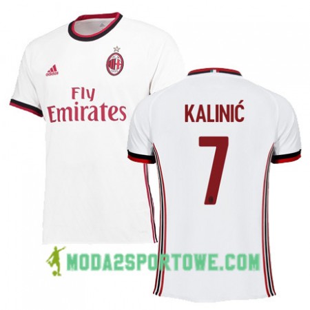 Koszulka AC Milan KALINIC 7 Wyjazdowe Stroje Piłkarskie 2017/18 Krótki Rękaw