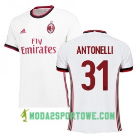 Koszulka AC Milan ANTONELLI 31 Wyjazdowe Stroje Piłkarskie 2017/18 Krótki Rękaw