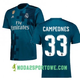 Koszulka Real Madryt Campeones 33 Trzeci Stroje Piłkarskie 2017/18 Krótki Rękaw