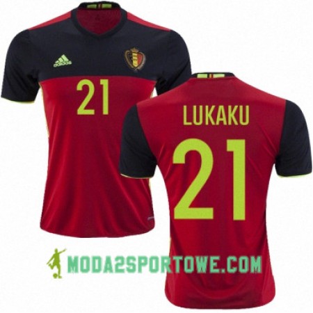 Koszulka Belgia JORDAN LUKAKU Domowe Stroje Piłkarskie Euro 2016
