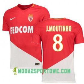 Koszulka AS Monaco JOAO MOUTINHO 8 Domowe Stroje Piłkarskie 2017/18 Krótki Rękaw