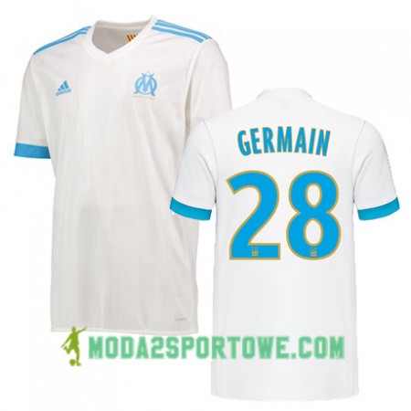 Koszulka Olympique Marsylia GERMAIN 28 Domowe Stroje Piłkarskie 2017/18 Krótki Rękaw