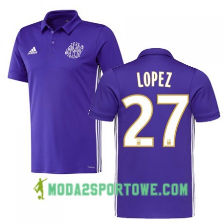 Koszulka Olympique Marsylia MAXIME LOPEZ 27 Trzeci Stroje Piłkarskie 2017/18 Krótki Rękaw