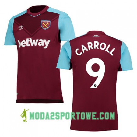 Koszulka West Ham United CARROLL Domowe Stroje Piłkarskie 2017/18 Krótki Rękaw