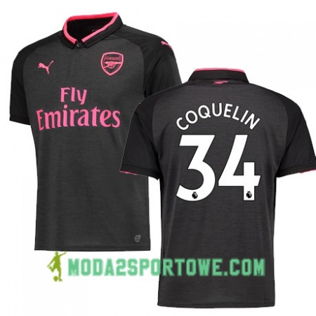 Koszulka Arsenal COQUELIN 34 Trzeci Stroje Piłkarskie 2017/18 Krótki Rękaw