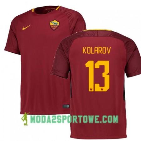 Koszulka AS Roma KOLAROV 13 Domowe Stroje Piłkarskie 2017/18 Krótki Rękaw