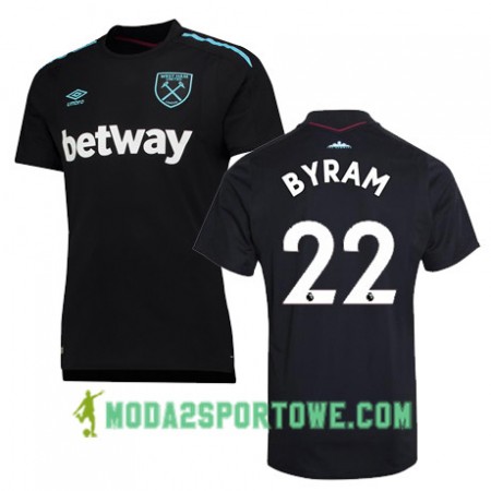 Koszulka West Ham United BYRAM Wyjazdowe Stroje Piłkarskie 2017/18 Krótki Rękaw