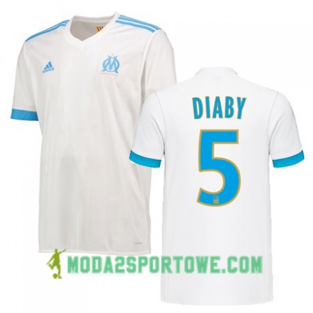 Koszulka Olympique Marsylia ABOU DIABY 5 Domowe Stroje Piłkarskie 2017/18 Krótki Rękaw