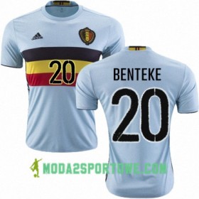 Koszulka Belgia CHRISTIAN BENTEKE Wyjazdowe Stroje Piłkarskie Euro 2016