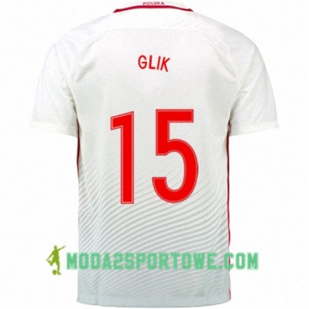 Koszulka Polska KAMIL GLIK Domowe Stroje Piłkarskie Euro 2016