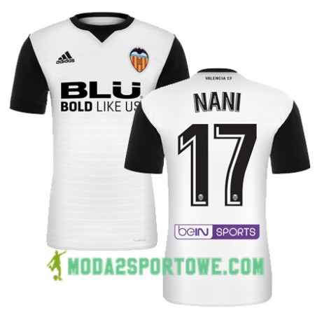 Koszulka Valencia CF NANI Domowe Stroje Piłkarskie 2017/18 Krótki Rękaw