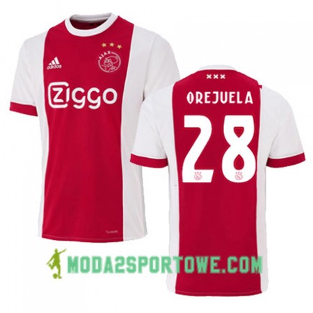 Koszulka Ajax Amsterdam LUIS MANUEL OREJUELA 28 Domowe Stroje Piłkarskie 2017/18 Krótki Rękaw