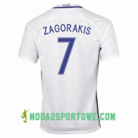 Koszulka Grecja THEODOROS ZAGORAKIS Domowe Stroje Piłkarskie 2016/17 Krótki Rękaw