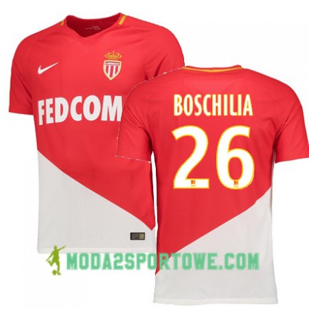 Koszulka AS Monaco GABRIEL BOSCHILIA 26 Domowe Stroje Piłkarskie 2017/18 Krótki Rękaw