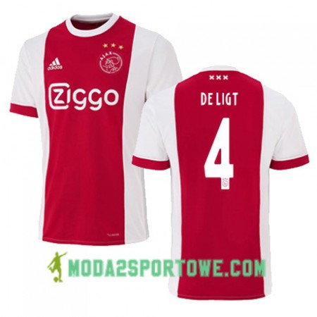 Koszulka Ajax Amsterdam Matthijs de Ligt 4 Domowe Stroje Piłkarskie 2017/18 Krótki Rękaw