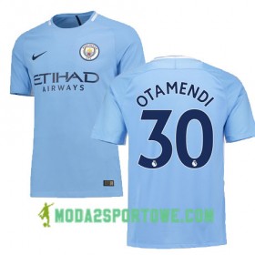 Koszulka Manchester City OTAMENDI 30 Domowe Stroje Piłkarskie 2017/18 Krótki Rękaw