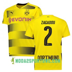Koszulka Borussia Dortmund ZAGADOU 2 Domowe Stroje Piłkarskie 2017/18 Krótki Rękaw