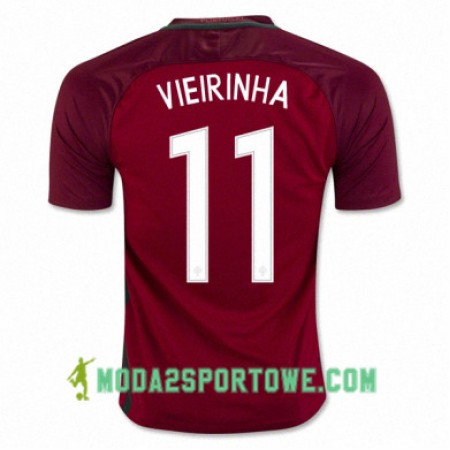Koszulka Portugalia VIEIRINHA Domowe Stroje Piłkarskie Euro 2016