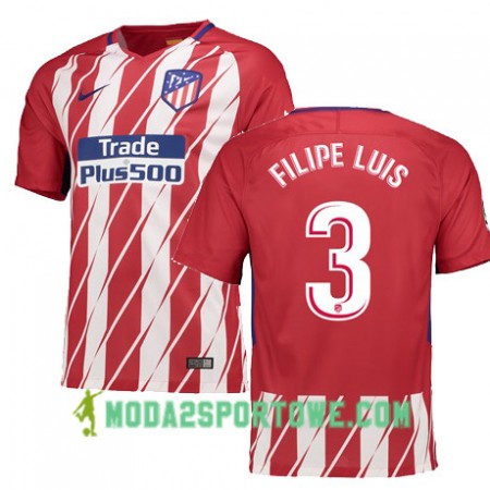 Koszulka Atlético Madryt FILIPE LUIS 3 Domowe Stroje Piłkarskie 2017/18 Krótki Rękaw